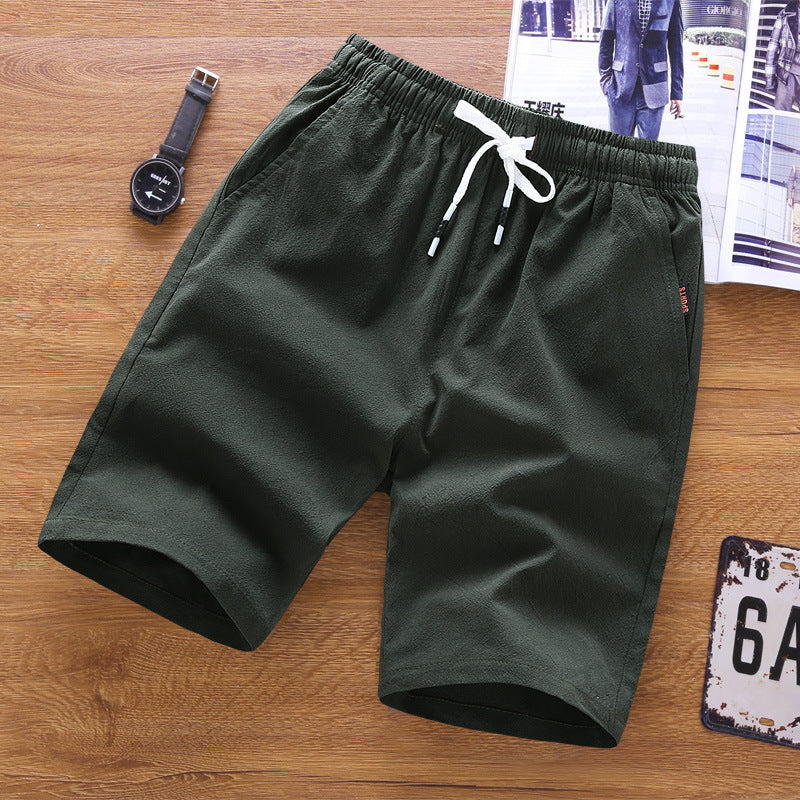 2021 New Technology Micro-elastic Pure Cotton Fabric Teenager Middle School Students Half-length Pants Men's Shorts Thin Breathable Perspiration
