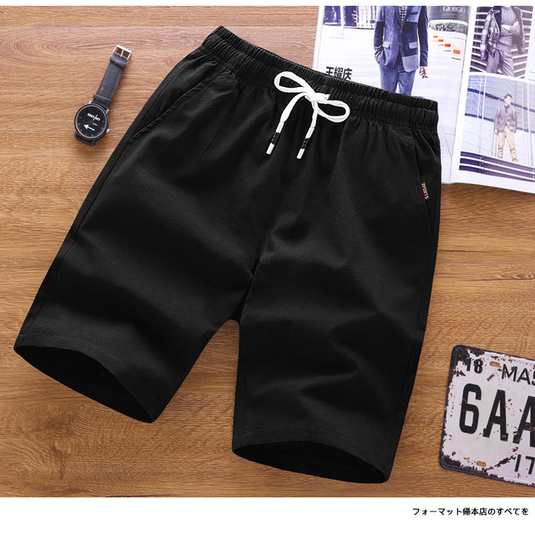 2021 New Technology Micro-elastic Pure Cotton Fabric Teenager Middle School Students Half-length Pants Men's Shorts Thin Breathable Perspiration