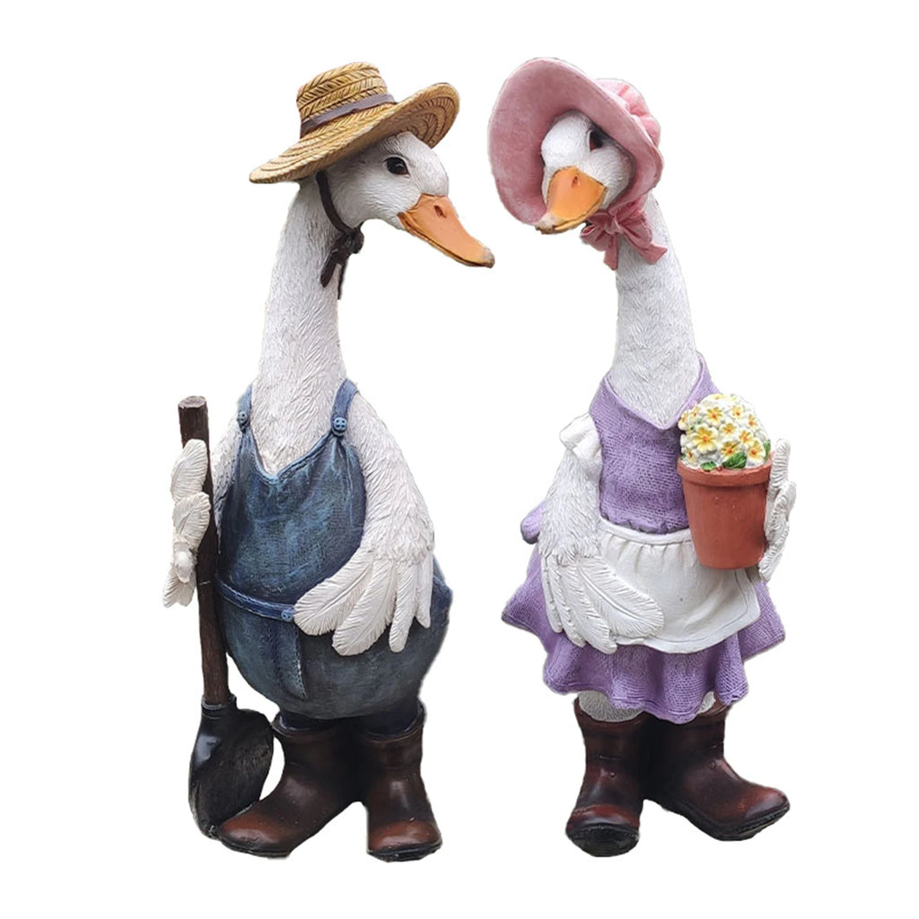Charming Resin Duck Garden Statue for Outdoor Decor
