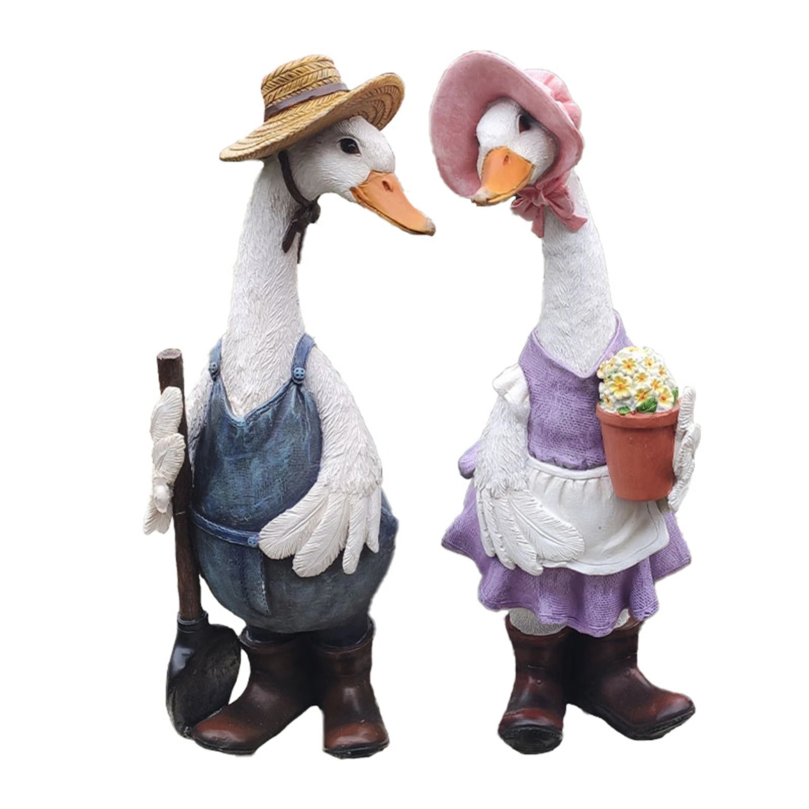 Charming Resin Duck Garden Statue for Outdoor Decor