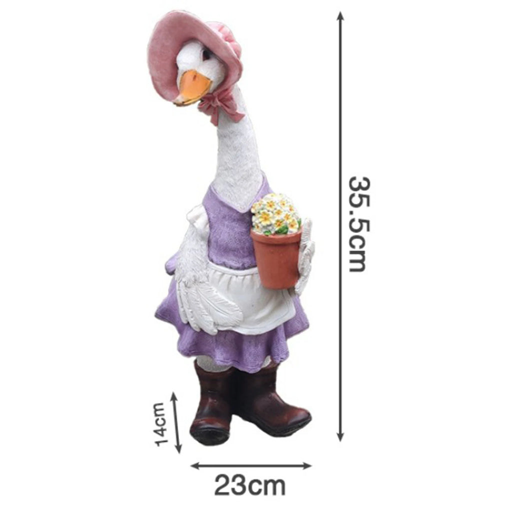 Charming Resin Duck Garden Statue for Outdoor Decor