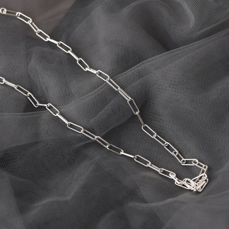 Classic 925 Sterling Silver Chain Necklace for Women