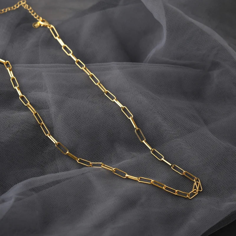 Classic 925 Sterling Silver Chain Necklace for Women