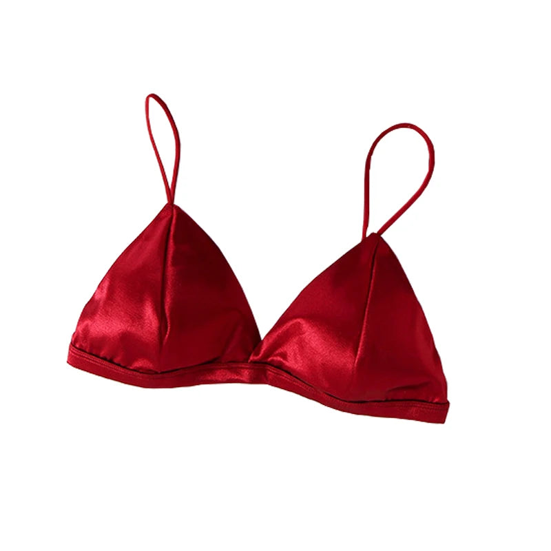 Adjustable Satin Tube Top Bra for Women - Sexy Lingerie