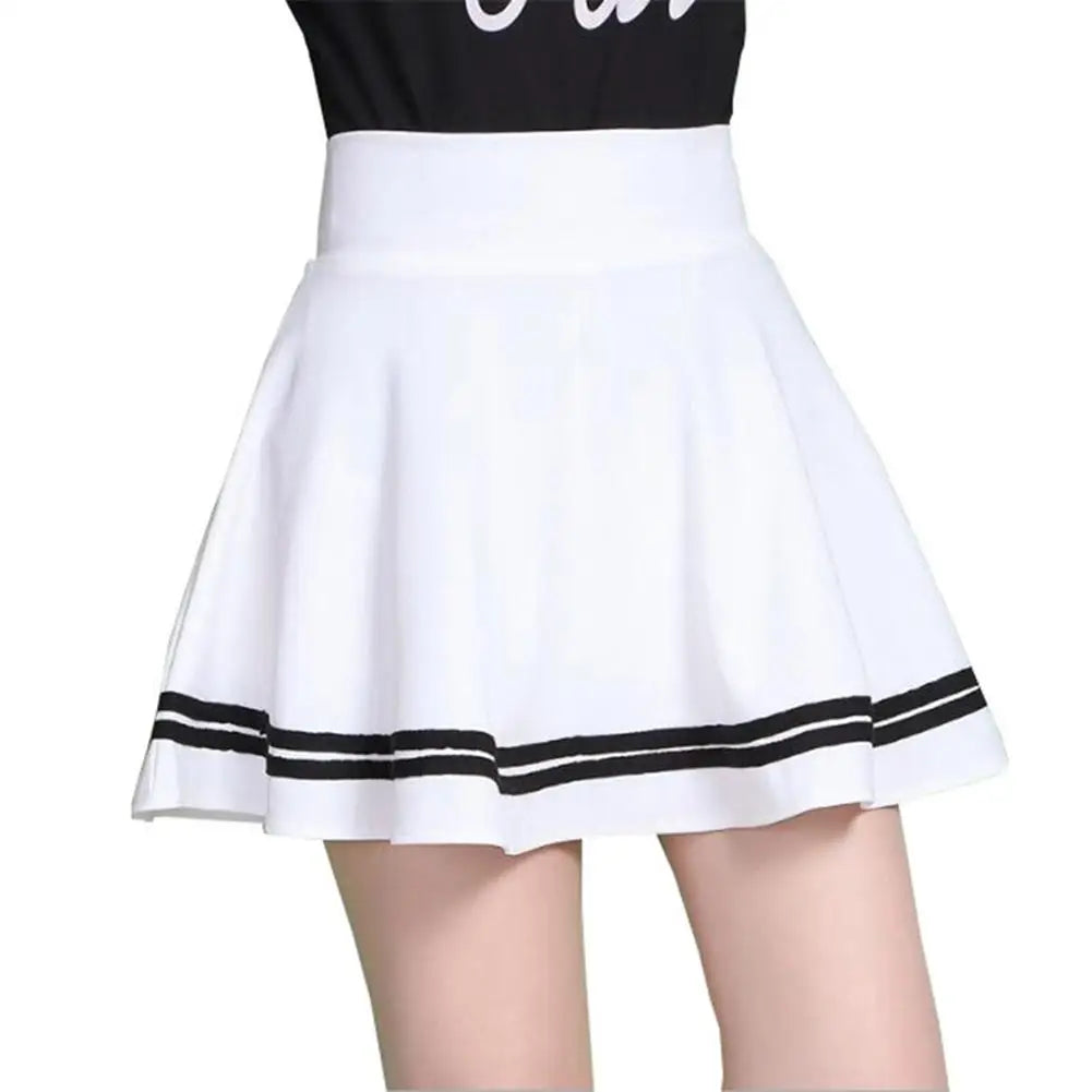 Women High Waist Pleated Midi Skirt in Solid Color