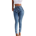High Waist Skinny Jeans for Women in Stretch Denim