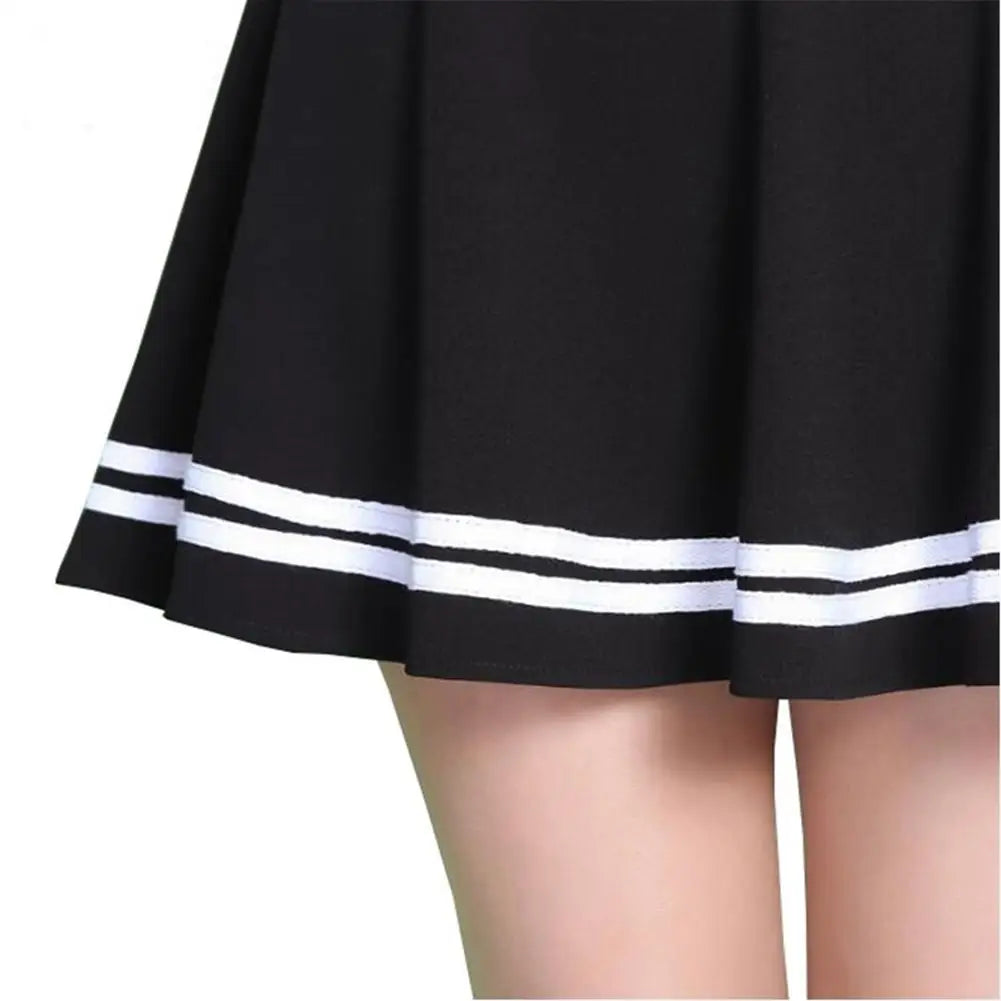 Women High Waist Pleated Midi Skirt in Solid Color