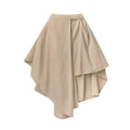 High Waist Asymmetric Skirt Pants for Women by YKANGS