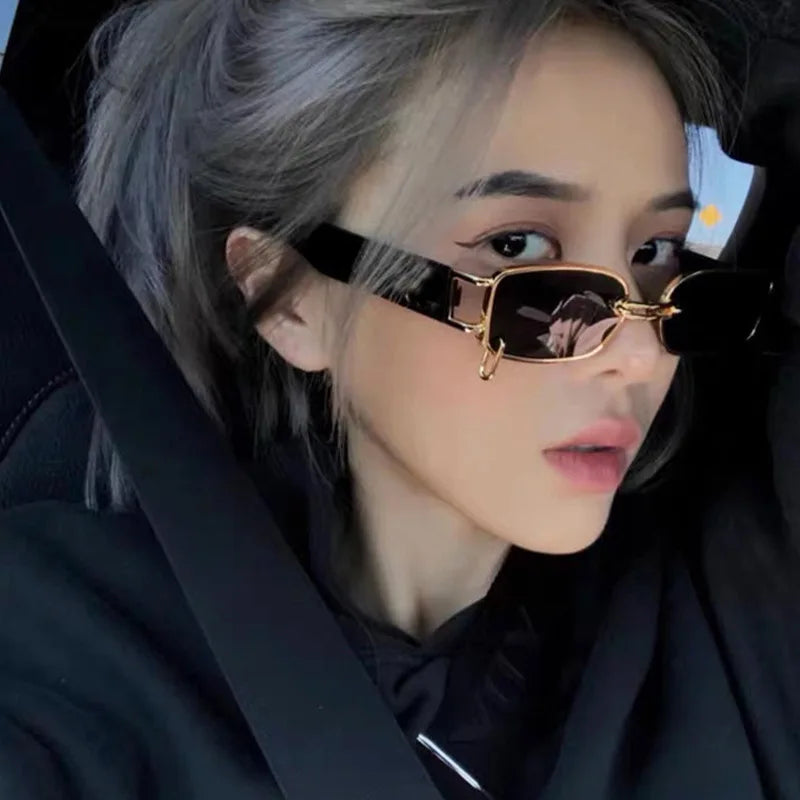 Stylish Alloy Frame Rectangle Sunglasses for Women