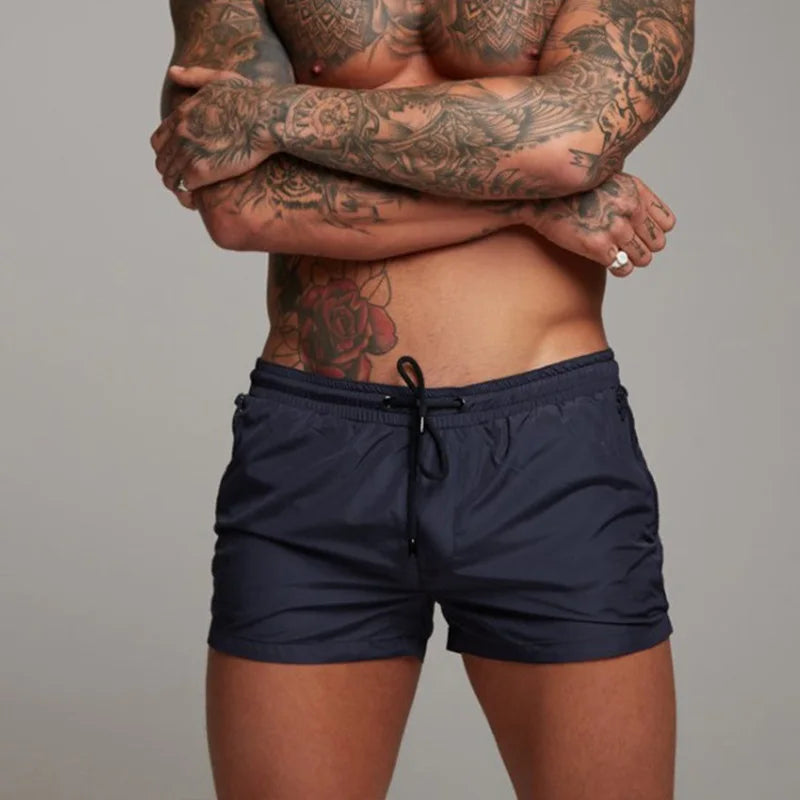 Men's Quick Dry Polyamide Swim Trunks with Liner for Beach Sports