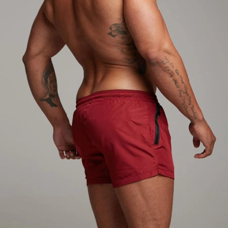 Men's Quick Dry Polyamide Swim Trunks with Liner for Beach Sports