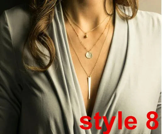 Trendy Women's Metal Clavicle Necklace with Star Design