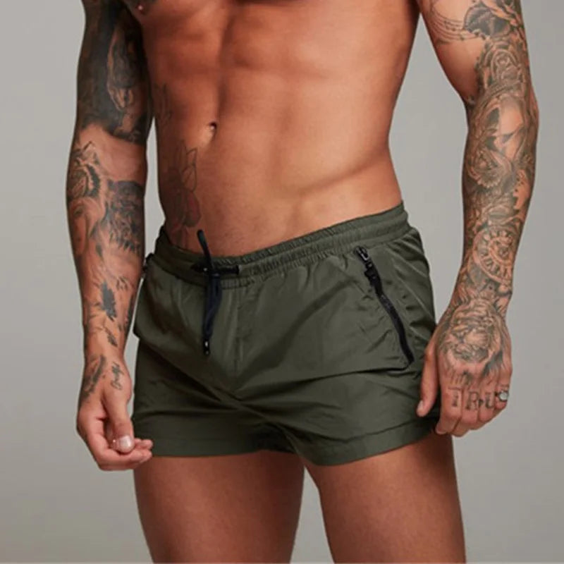 Men's Quick Dry Polyamide Swim Trunks with Liner for Beach Sports