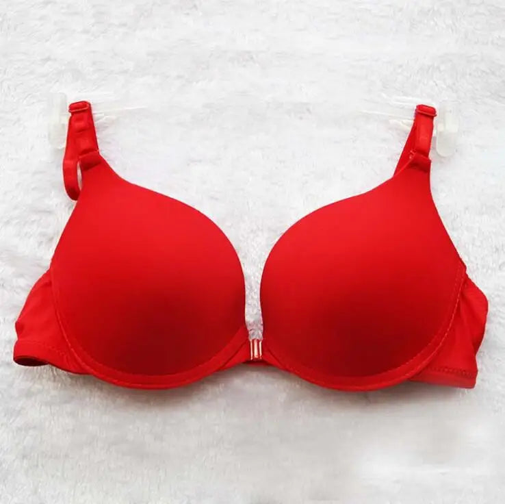 Push Up Bra for Women with Front Closure and Adjustable Straps
