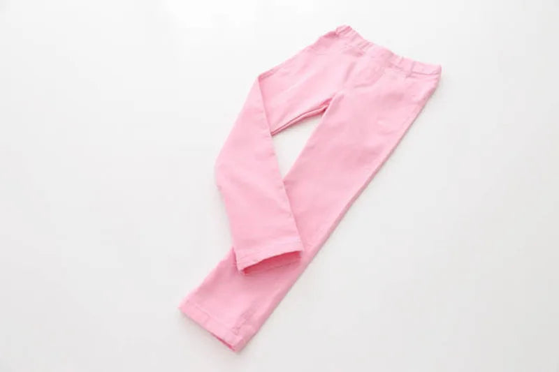 Girls Pencil Pants in Candy Colors for Spring and Summer