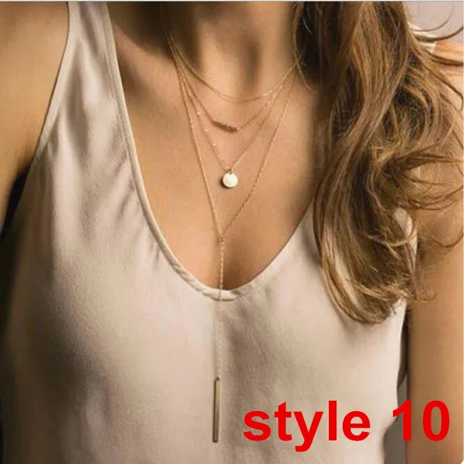 Trendy Women's Metal Clavicle Necklace with Star Design