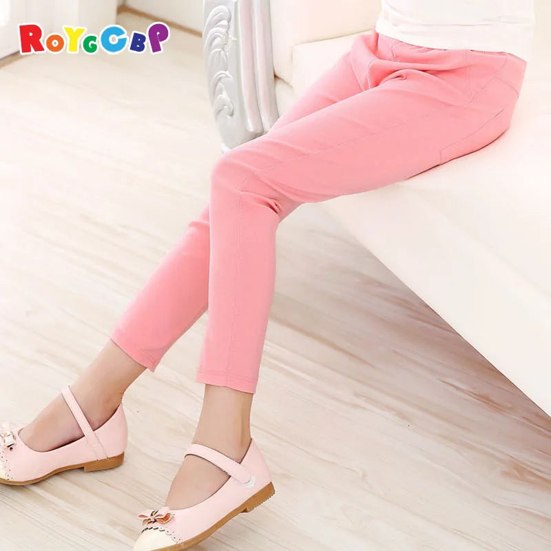 Girls Pencil Pants in Candy Colors for Spring and Summer
