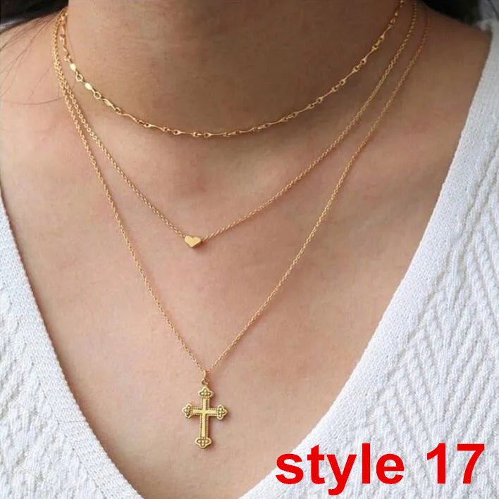 Trendy Women's Metal Clavicle Necklace with Star Design