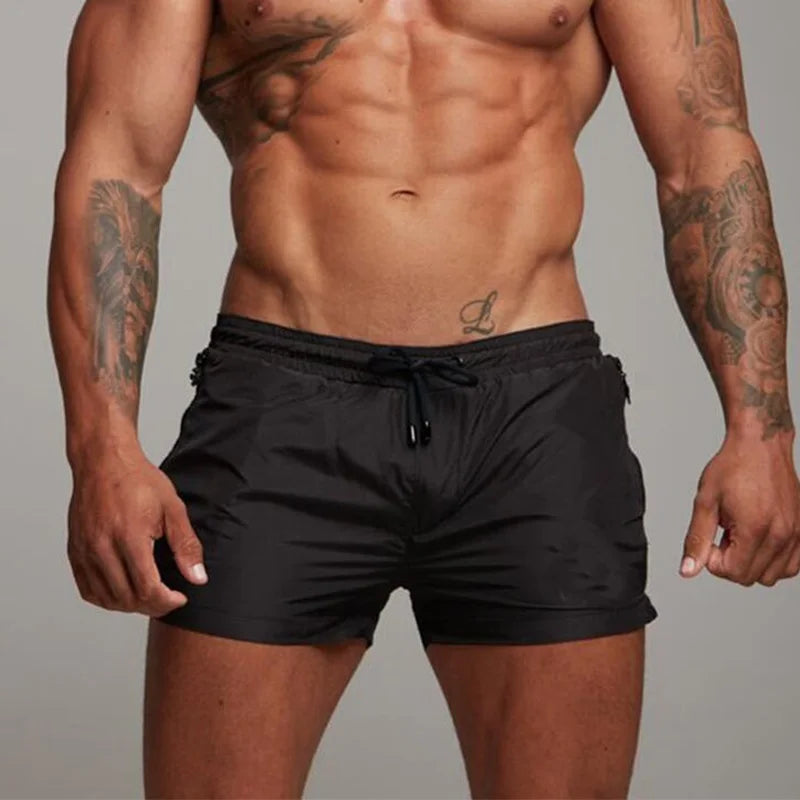 Men's Quick Dry Polyamide Swim Trunks with Liner for Beach Sports