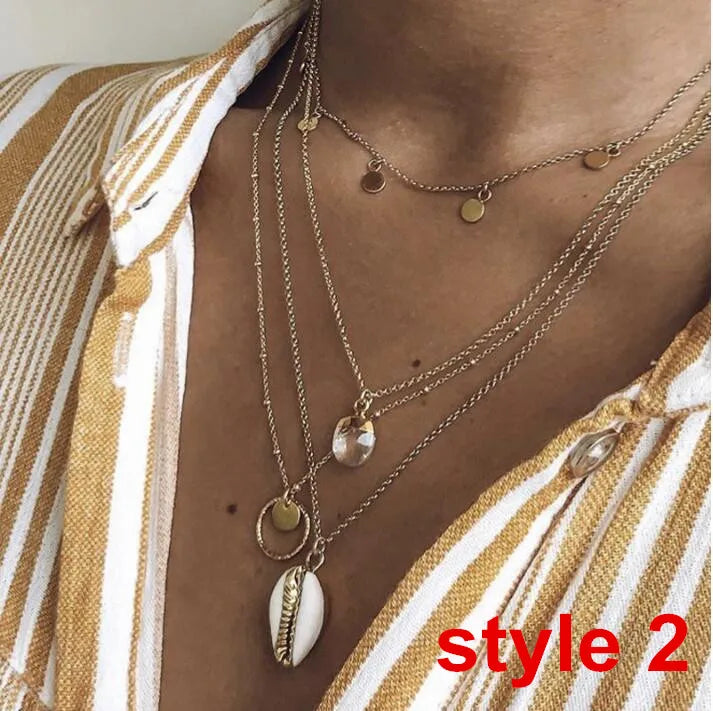 Trendy Women's Metal Clavicle Necklace with Star Design