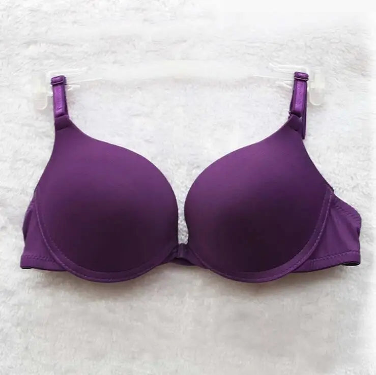 Push Up Bra for Women with Front Closure and Adjustable Straps