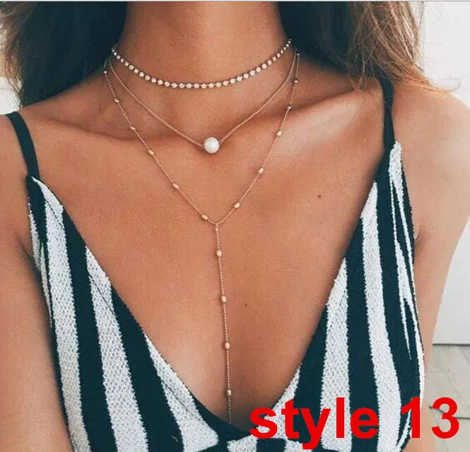 Trendy Women's Metal Clavicle Necklace with Star Design