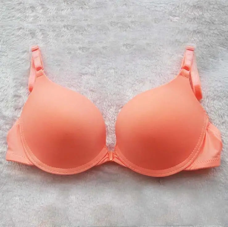 Push Up Bra for Women with Front Closure and Adjustable Straps