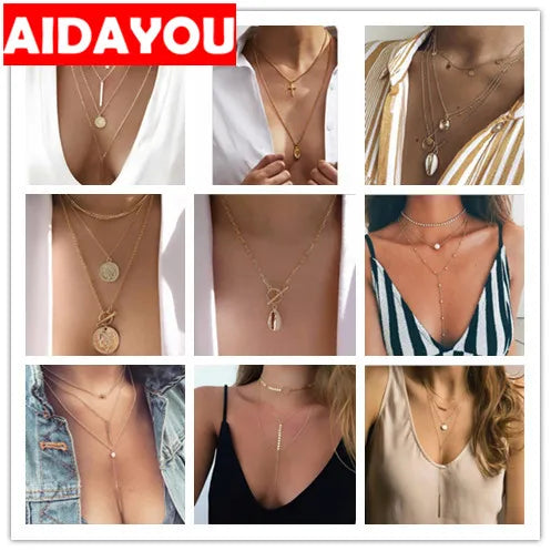 Trendy Women's Metal Clavicle Necklace with Star Design