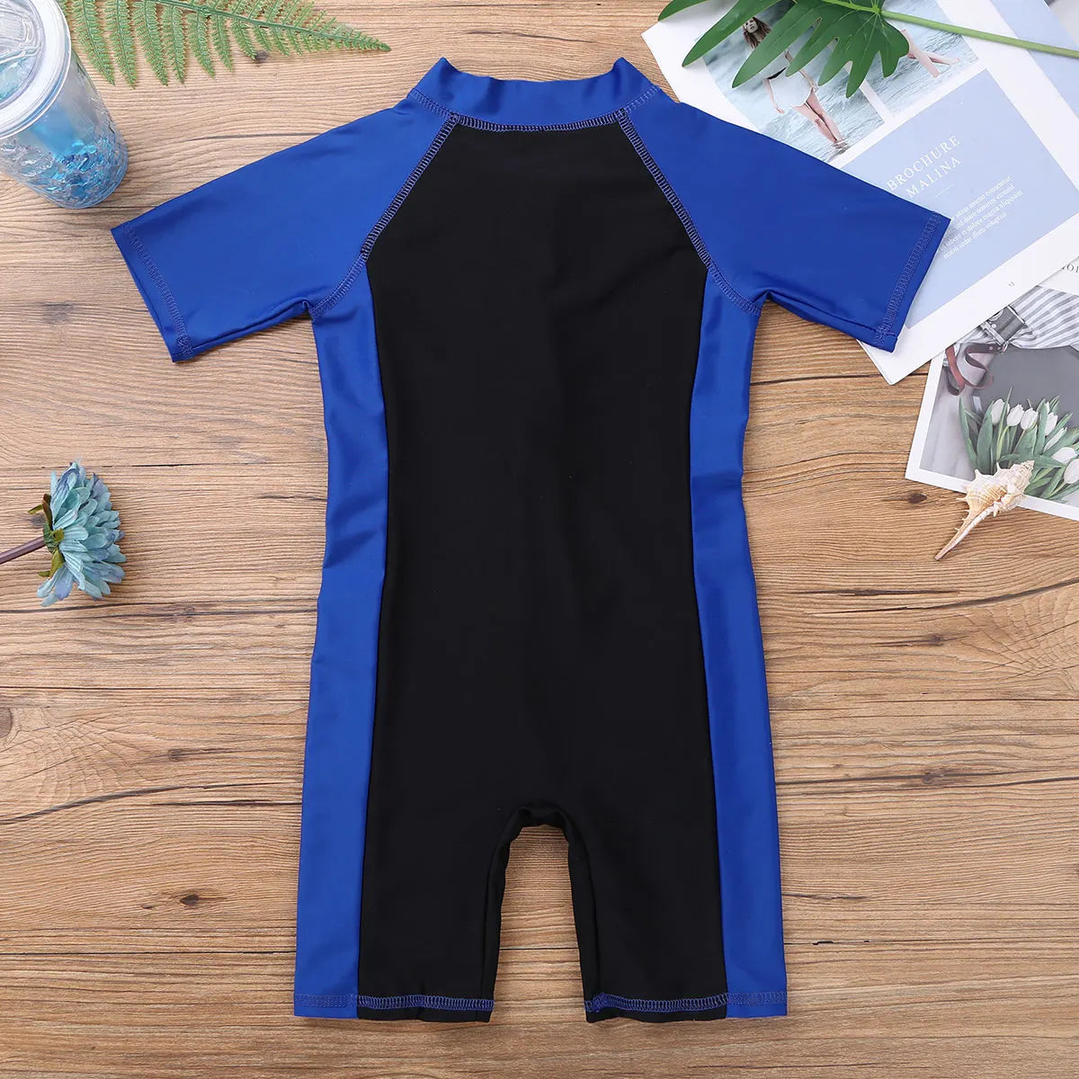 Unisex Kids Short Sleeve Surfing Wetsuit for Ages 7-12