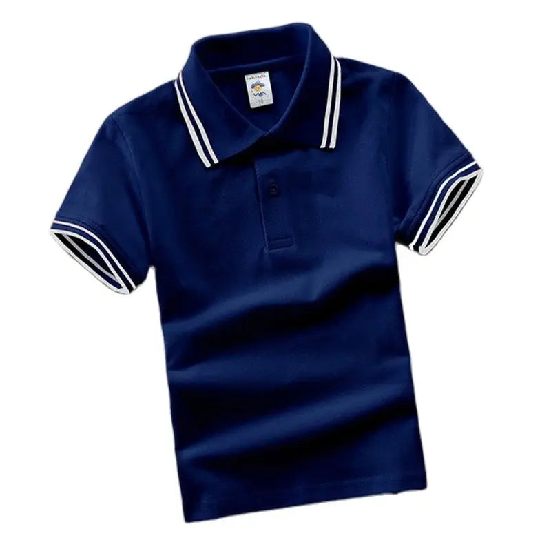 Boys Summer Cartoon Bear Embroidery T-Shirt for Ages 3-8