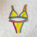 ZYMONDAY Women's Knitted Brazilian Bikini Set for Summer Beach Wear