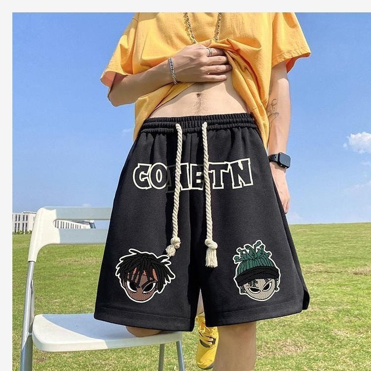 National fashion ins high street summer loose Korean style versatile shorts men's and women's niche sports casual couple's cropped pants