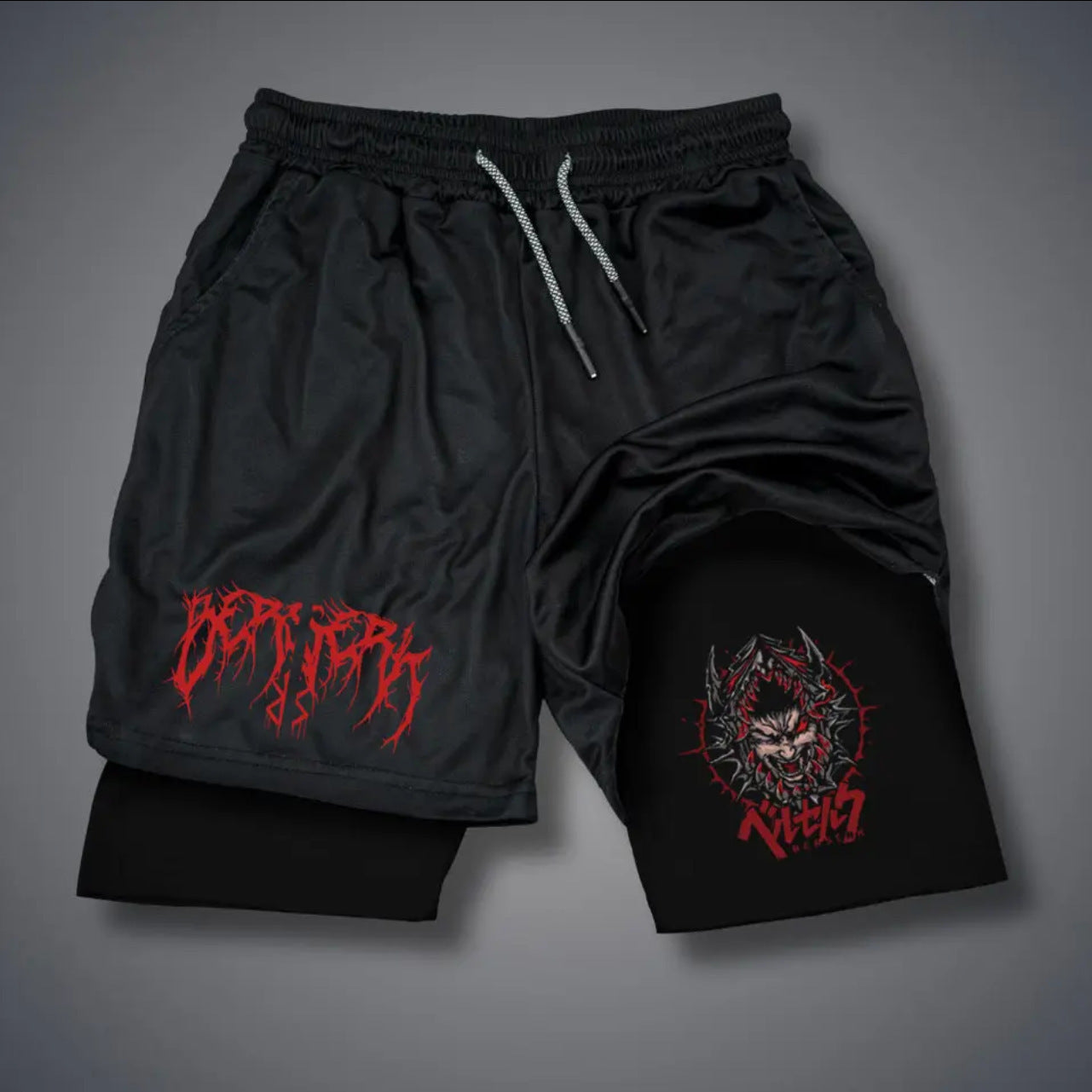 Summer Cross-border Trade European and American Animation Print Shorts Double Layer Two-in-One Men's Basketball Running Casual Sports Shorts