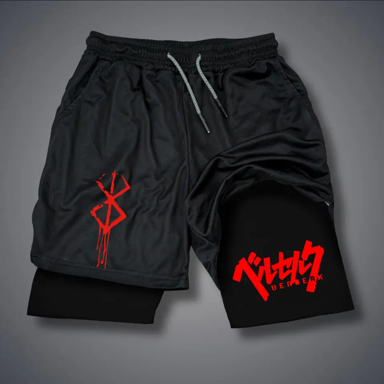 Summer Cross-border Trade European and American Animation Print Shorts Double Layer Two-in-One Men's Basketball Running Casual Sports Shorts