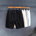 Summer New Trendy Brand Casual Pants Men's Straight Loose Retro All-match Fashion Pants Solid Color Simple Shorts