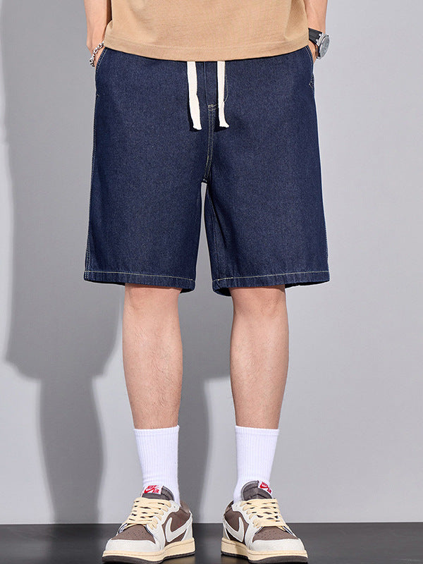 Summer New Arrival Loose Denim Shorts Men's All-Match Stykin' Waist Trendy Casual Workwear Sports Pants for Boys
