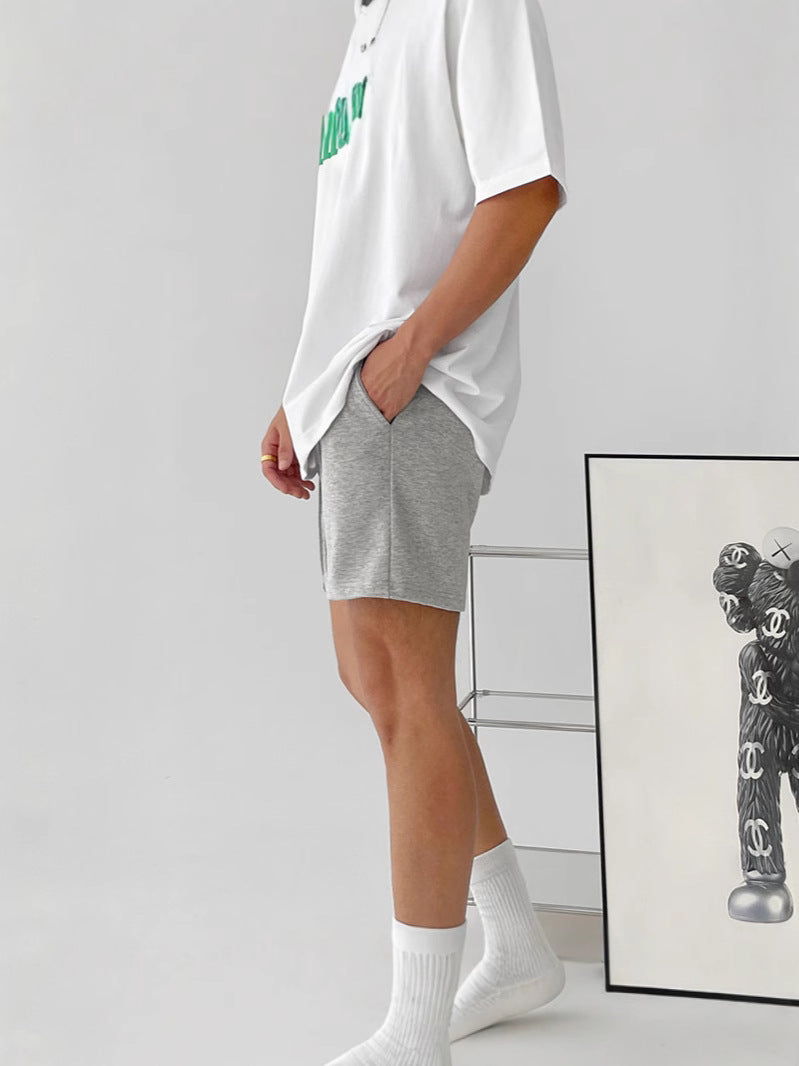Men's Shorts Fitness Korean Sports Casual Cotton Shorts Fashion Exercise Breathable All-match Stretch Hip-hop Pants