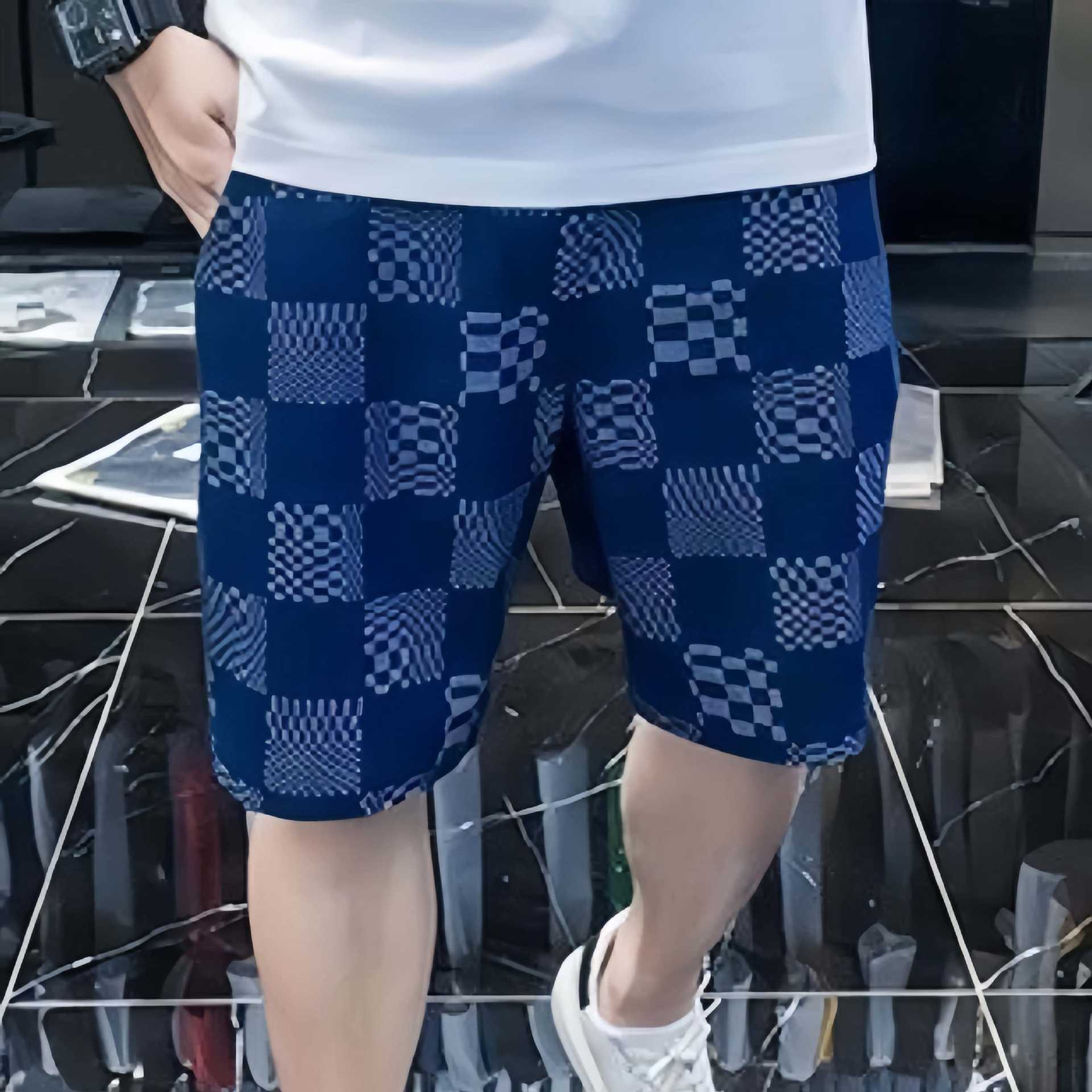 2025 Summer Men's Thin Fashion Casual Sports Shorts Trendy Full Print Beach Floral Versatile Shorts