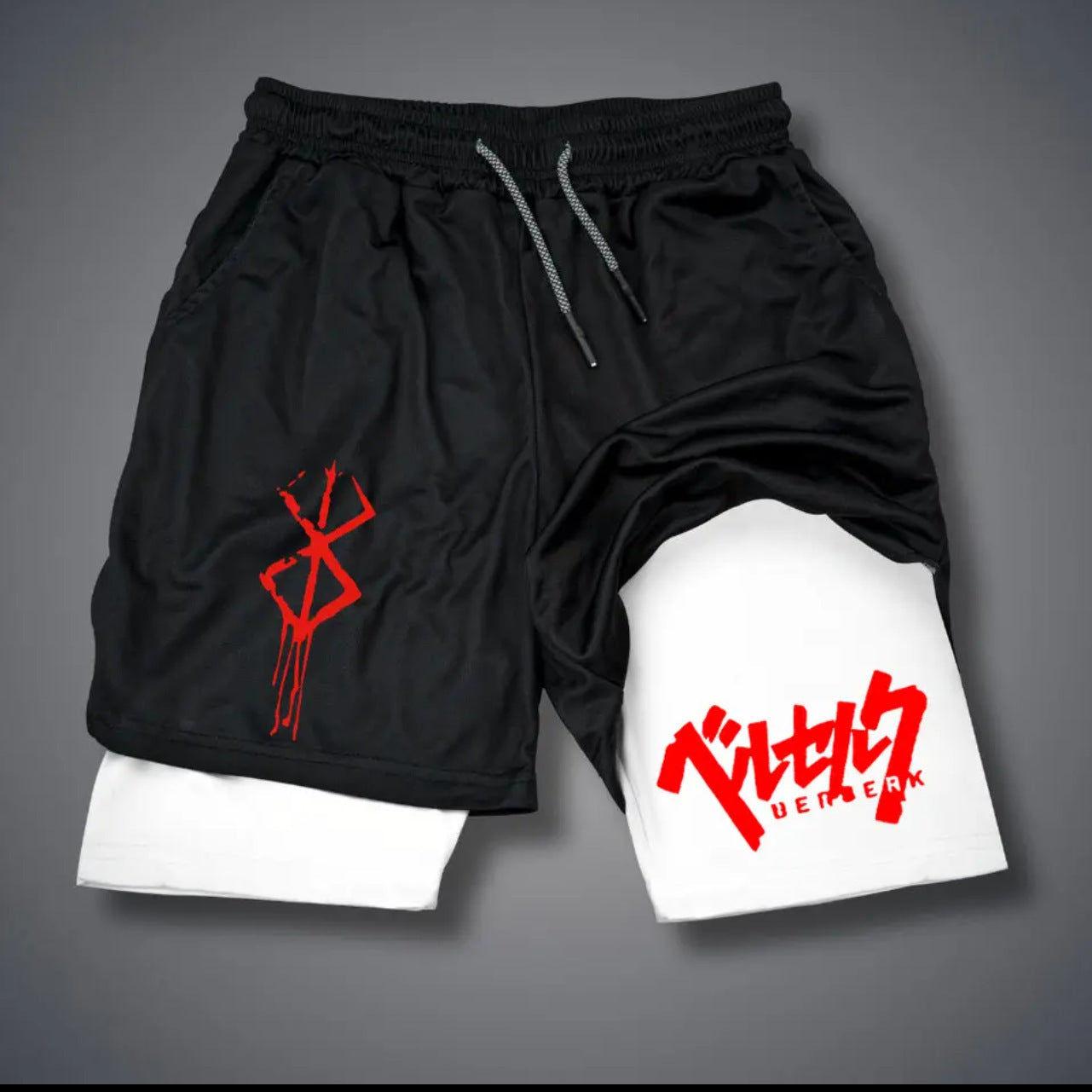Summer Cross-border Trade European and American Animation Print Shorts Double Layer Two-in-One Men's Basketball Running Casual Sports Shorts