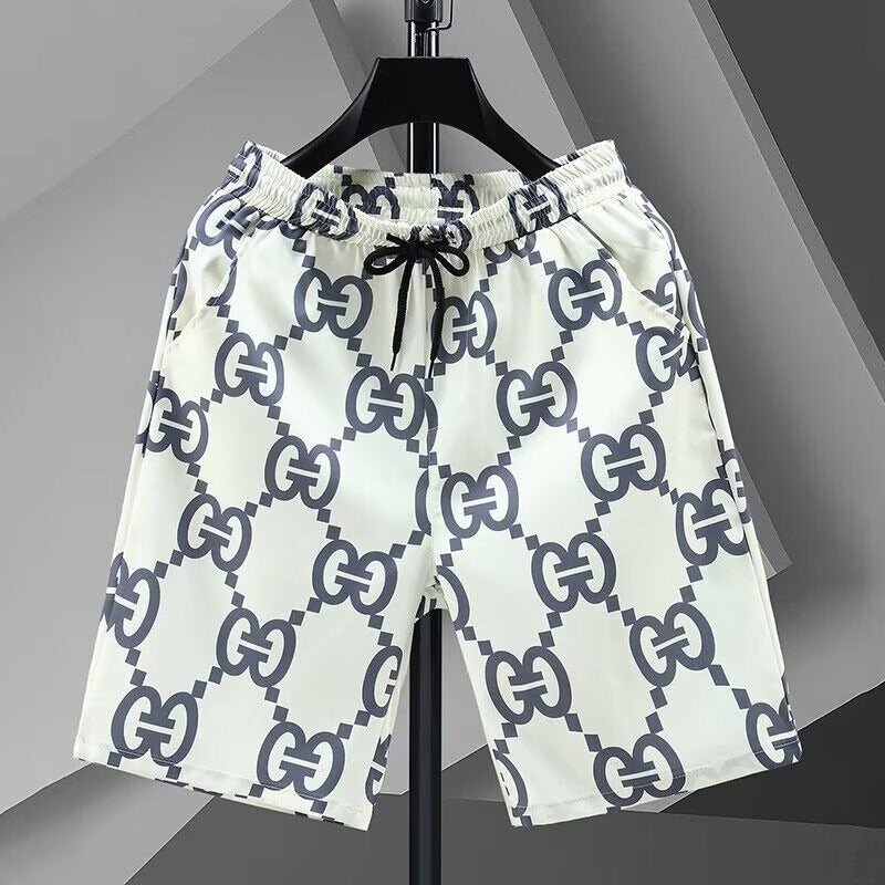 2025 Summer Men's Thin Fashion Casual Sports Shorts Trendy Full Print Beach Floral Versatile Shorts