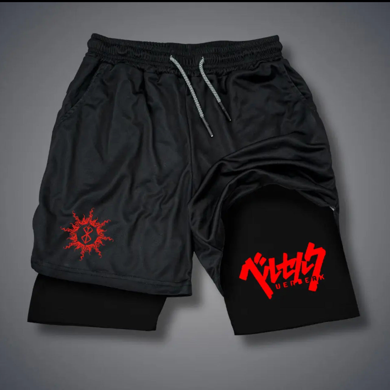 Summer Cross-border Trade European and American Animation Print Shorts Double Layer Two-in-One Men's Basketball Running Casual Sports Shorts