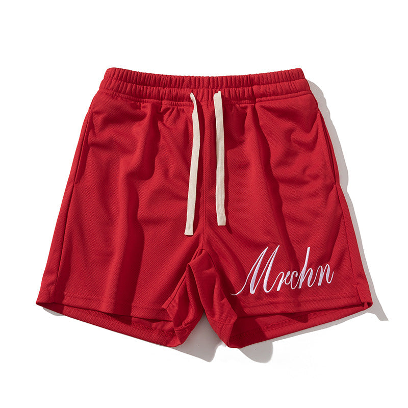 Carefully Selected New Quarter Pants, Summer American Simple Embroidered Letters Casual Sports Pants, No More Than Knee-Length Shorts Training Pants