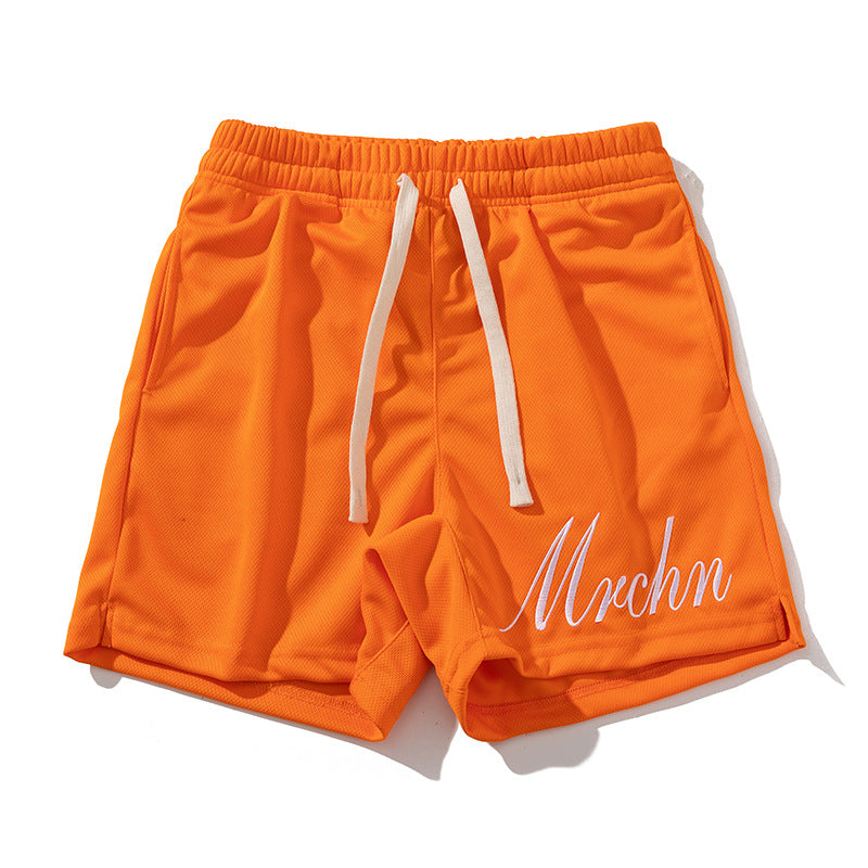 Carefully Selected New Quarter Pants, Summer American Simple Embroidered Letters Casual Sports Pants, No More Than Knee-Length Shorts Training Pants