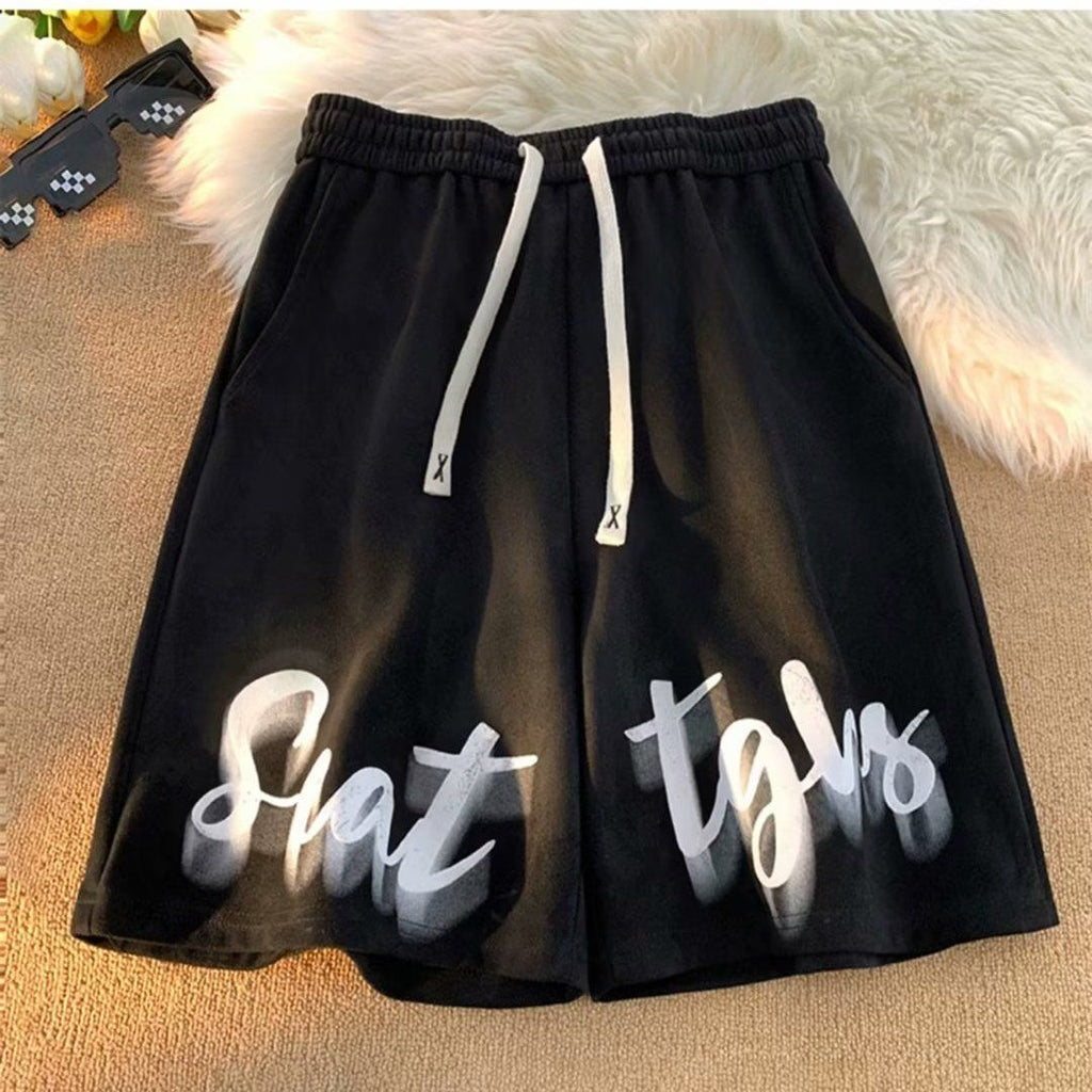 New Summer Casual Shorts Men's Trendy Brand Loose Casual Trendy Outer Wear Mid-length Pants All-match Korean Style Five-length Pants