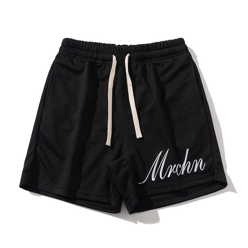 Carefully Selected New Quarter Pants, Summer American Simple Embroidered Letters Casual Sports Pants, No More Than Knee-Length Shorts Training Pants