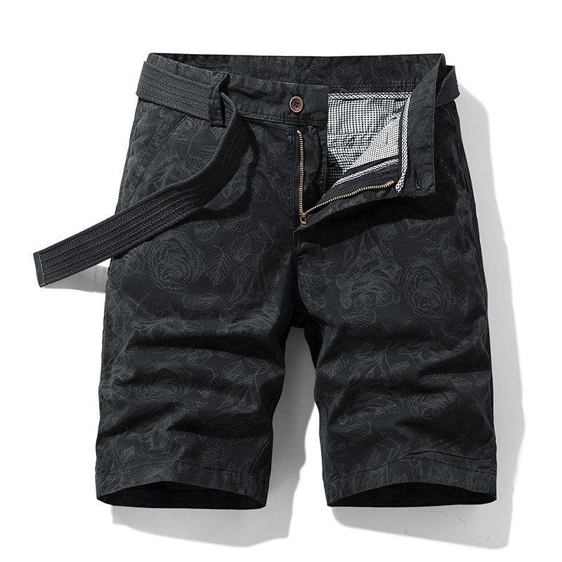 Summer New Pattern Design Sense Tooling Shorts Men's Trendy All-match Cross-border Exclusive for Amazon 5061