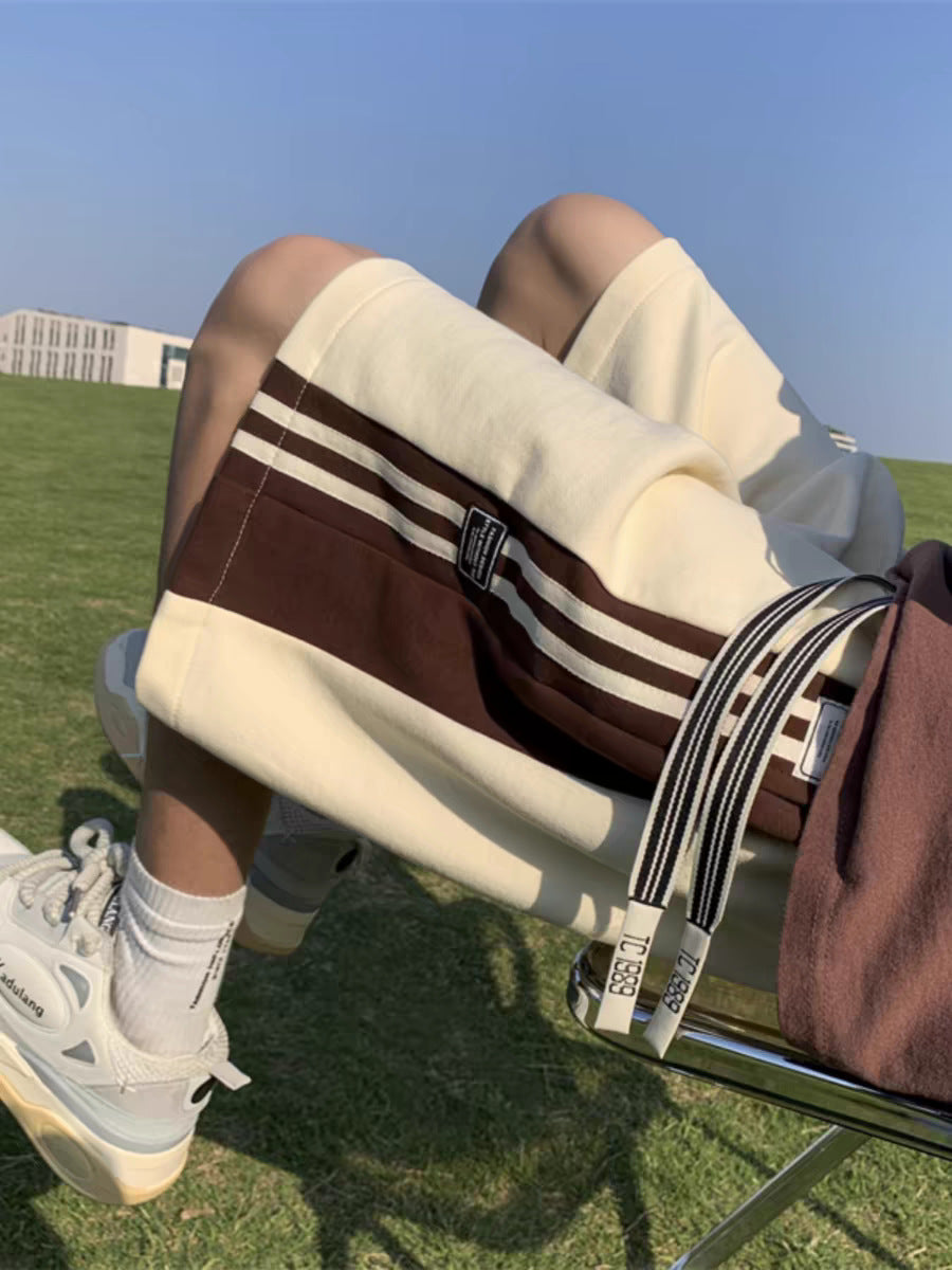 American Shorts Men's Summer Basketball Five-point Pants Teenager Breathable Trendy Brand Loose Casual Beach Sports Pants