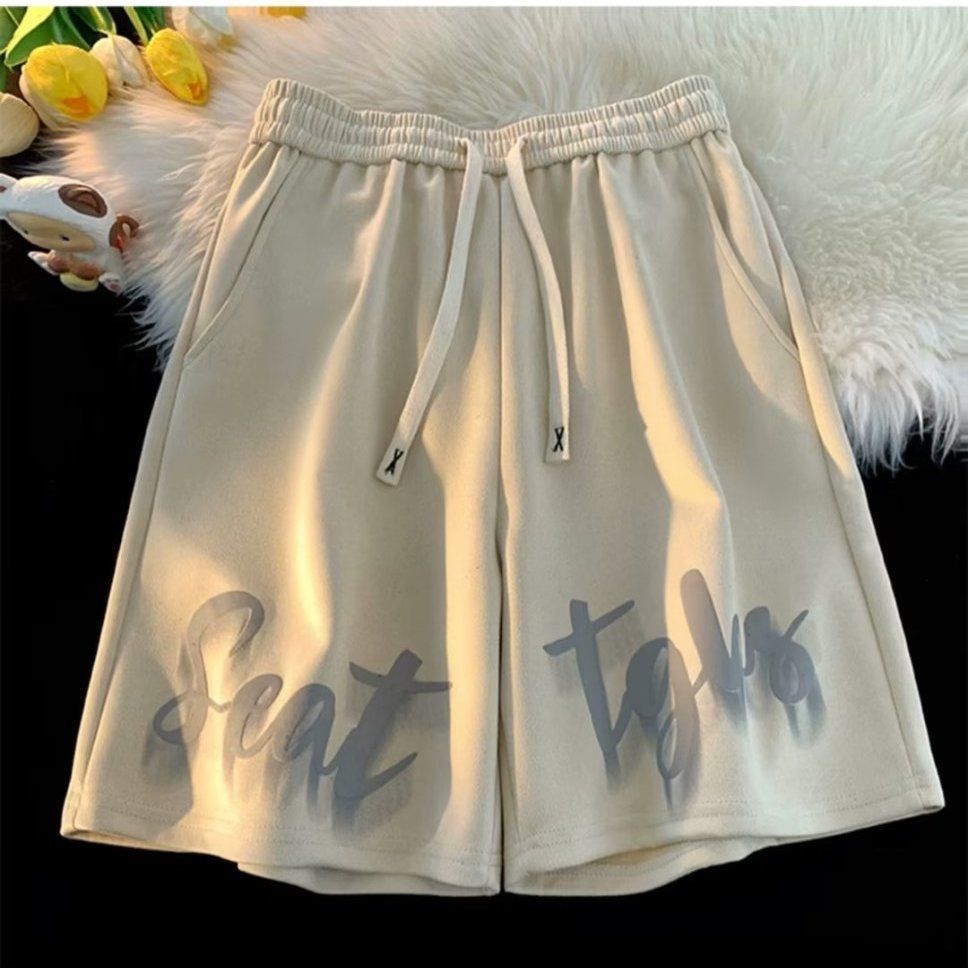 New Summer Casual Shorts Men's Trendy Brand Loose Casual Trendy Outer Wear Mid-length Pants All-match Korean Style Five-length Pants