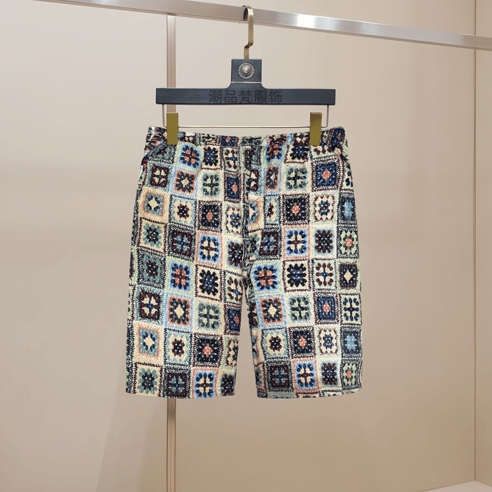 2025 Summer Men's Thin Fashion Casual Sports Shorts Trendy Full Print Beach Floral Versatile Shorts