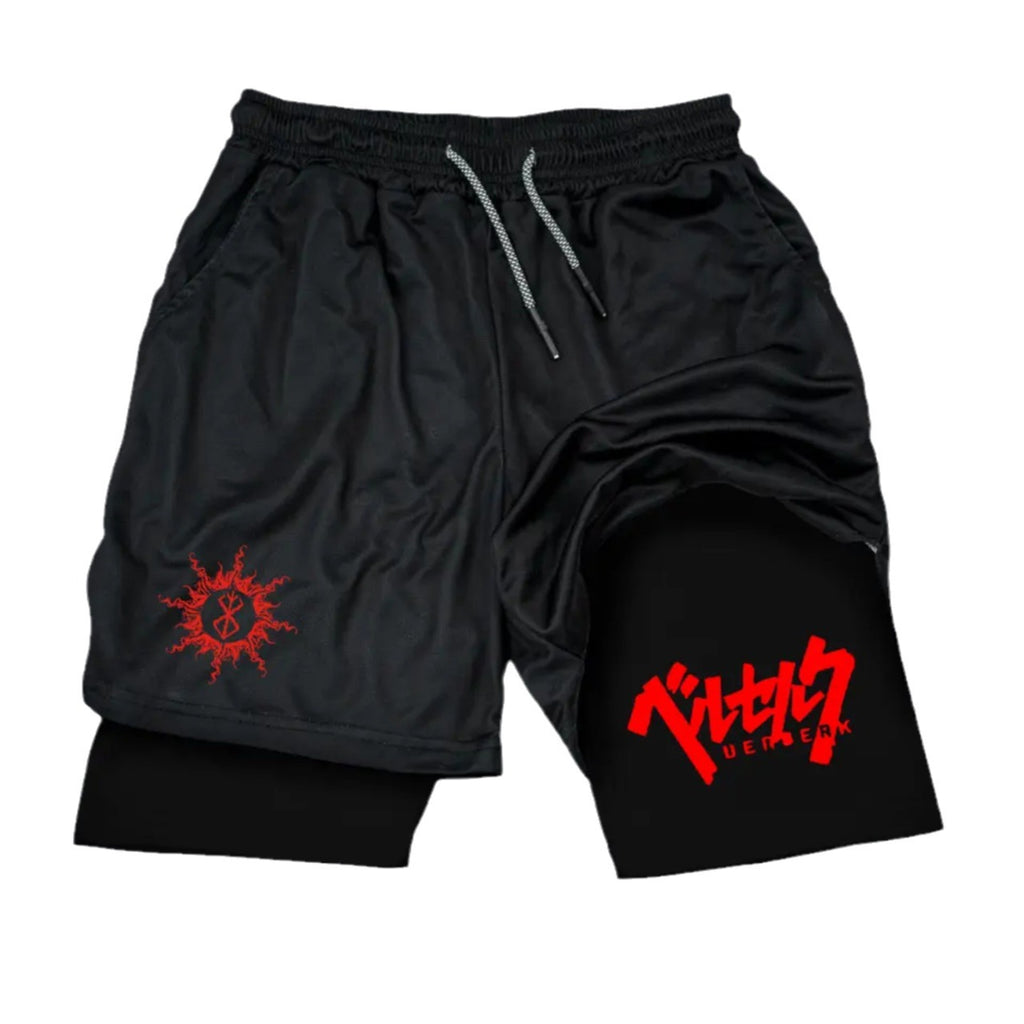 Summer Cross-border Trade European and American Animation Print Shorts Double Layer Two-in-One Men's Basketball Running Casual Sports Shorts